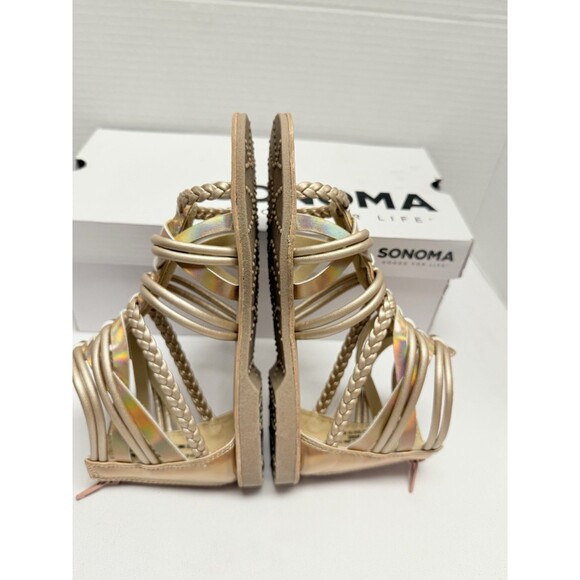 Sonoma Rose Gold Emile Sandals Sz 2 Boho Gladiator New - Picture 8 of 10